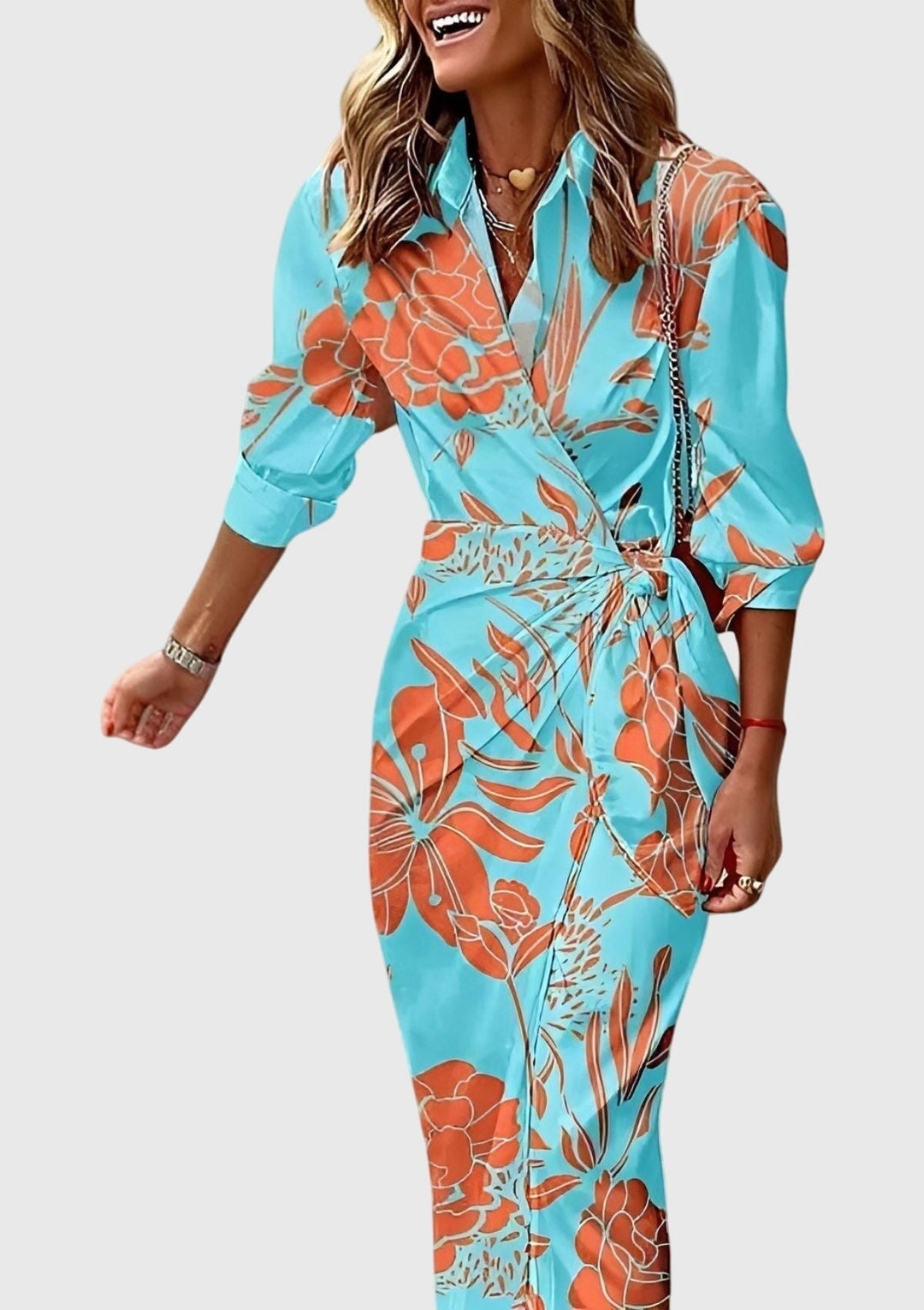 Clara | Elegant Wrap Dress with Print