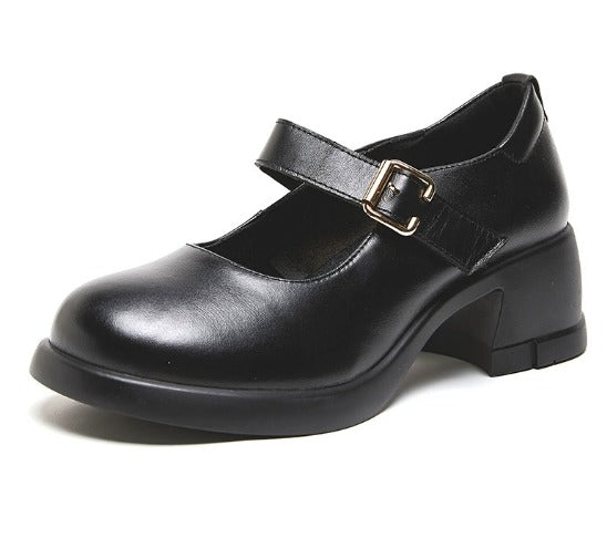 Clara | Agnes Leather Mary Janes