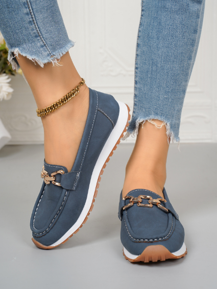 Ella - Flat Buckle Loafers