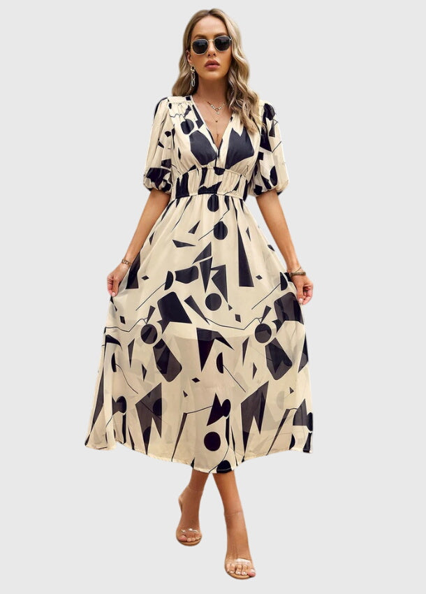 Clara | Flattering Floral Midi Dress