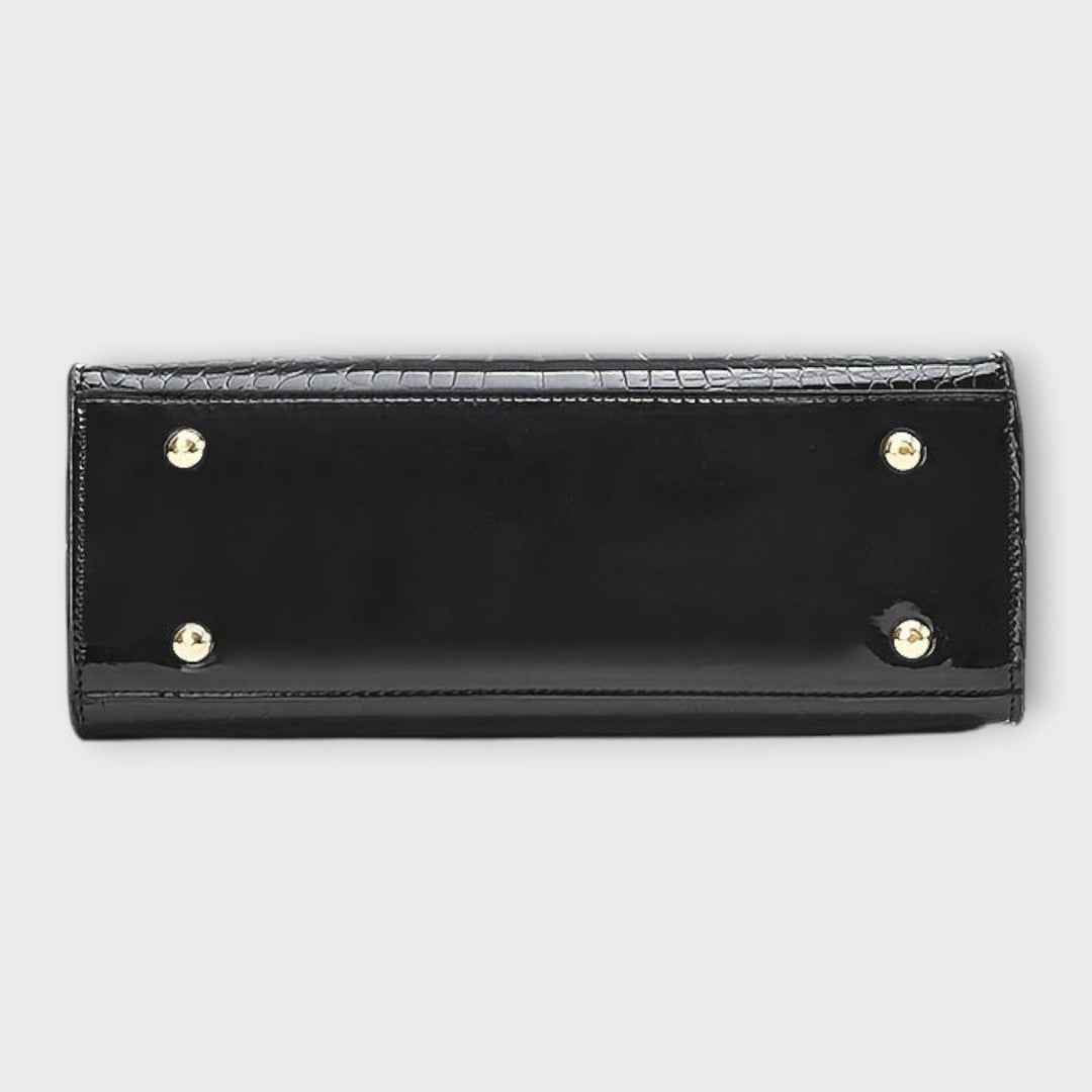 Clara | Glossy Crocodile Pattern Handbag