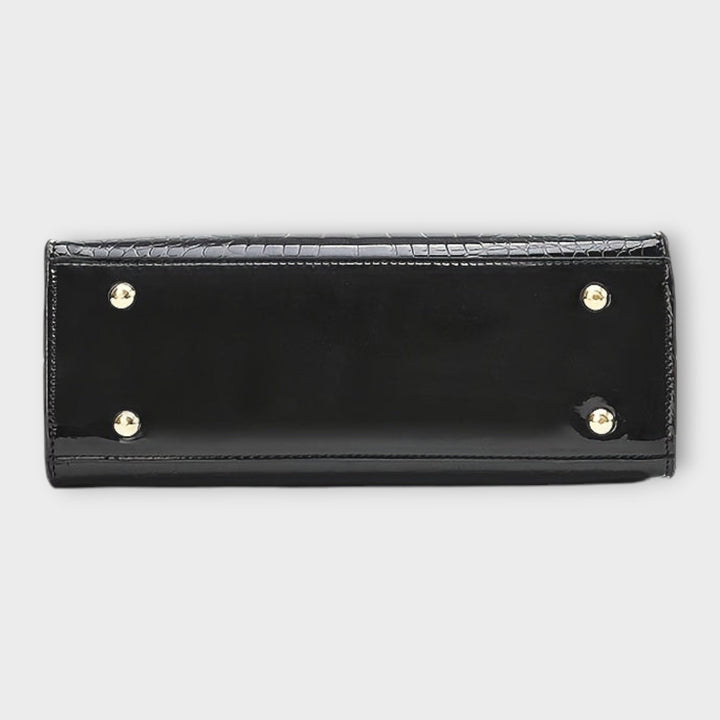 Clara | Glossy Crocodile Pattern Handbag
