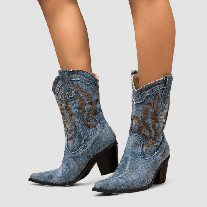 Selena – Orthopedic Denim Ankle Boots